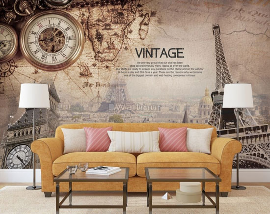 Decorando con murales de pared vintage 2